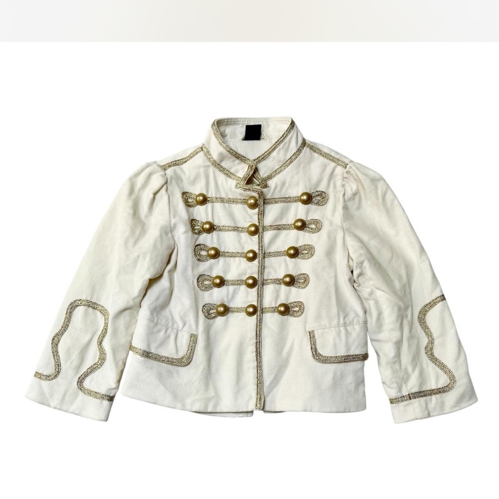 GAP Kids White Jacket with Gold Accents
